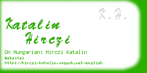 katalin hirczi business card